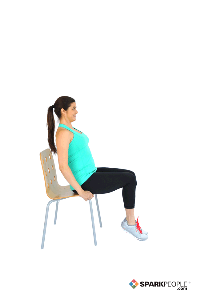 Seated Knee Lifts with Chair Exercise